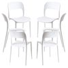 Pack 6 Sillas Inis De Polipropileno 83*44*55 Cm - Blanco