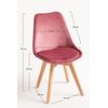 Silla Synk Terciopelo De Terciopelo 83*49*40 Cm - Rosa