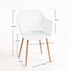 Silla Riva Con Reposabrazos - Blanco