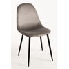 Silla Teok Black Terciopelo - Gris Claro