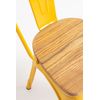 Pack 2 Sillas Torix Madera Natural De Acero Reforzado,madera 85*46*46 Cm - Amarillo