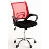 Silla Midi Pro De Tela,tela Transpirable 95*48*49 Cm - Rojo Y Negro