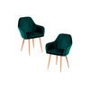 Pack 2 Sillas Chic De Terciopelo 87*56*41 Cm - Verde