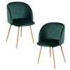 Pack 2 Sillas Velt Terciopelo De Terciopelo 78*44*44 Cm - Verde