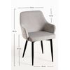 Silla Puan Terciopelo De Terciopelo 89*50*44 Cm - Gris