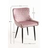 Silla Sanda Terciopelo De Terciopelo 88*52*40 Cm - Rosa