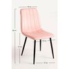 Silla Liny Terciopelo De Terciopelo 86*40*37 Cm - Rosa