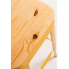 Pack 4 Taburetes Torix Respaldo Madera Natural De Acero Reforzado,madera 95*41*41 Cm - Amarillo