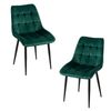 Pack 2 Sillas Cade Terciopelo De Terciopelo 93*50*45 Cm - Verde