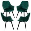 Pack 4 Sillas Kres Terciopelo De Terciopelo 87*57*47 Cm - Verde