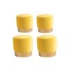 Pack 4 Taburetes Tassel De Terciopelo 39*40*40 Cm - Amarillo