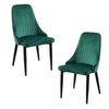 Pack 2 Sillas Kan Terciopelo De Terciopelo 87*45*60 Cm - Verde