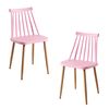 Pack 2 Sillas Bik De Polipropileno 80*39*41 Cm - Rosa