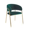 Silla Moniel Golden Terciopelo - Verde