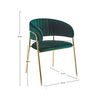 Silla Moniel Golden Terciopelo - Verde