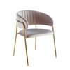 Silla Moniel Golden Terciopelo - Gris