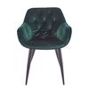 Silla Zandel Black Terciopelo De Terciopelo 84*61*70.50 Cm - Verde