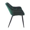 Silla Zandel Black Terciopelo De Terciopelo 84*61*70.50 Cm - Verde