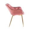 Silla Zandel Golden Terciopelo De Terciopelo 84*61*70.50 Cm - Rosa