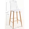 Taburete Bik De Polipropileno 110*42*39 Cm - Blanco