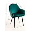 Silla Chic Black De Terciopelo 87*56*44 Cm - Verde