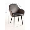 Silla Chic Black De Terciopelo 87*56*44 Cm - Gris Oscuro