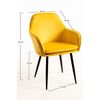 Silla Chic Black De Terciopelo 87*56*44 Cm - Amarillo