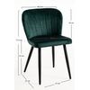 Silla Luk Terciopelo De Terciopelo 77.50*46*41 Cm - Verde