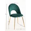 Silla Dawa Gold Terciopelo - Verde