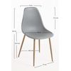 Silla Mykle De Polipropileno 85*46*38 Cm - Gris Claro