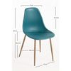 Silla Mykle De Polipropileno 85*46*38 Cm - Verde Azulado