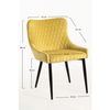 Silla Sanda Terciopelo De Terciopelo 88*52*40 Cm - Amarillo