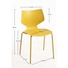 Silla Plecy De Polipropileno 78*43*40 Cm - Amarillo