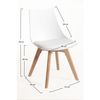 Silla Blok De Polipropileno,polipropileno Y Polipiel 78*48*55 Cm - Blanco