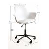 Silla Synk Office De Polipiel 91*61*59 Cm - Blanco