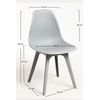 Silla Kelen Suprym De Polipropileno 82*46.50*39 Cm - Gris Claro