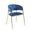 Silla Moniel Golden Terciopelo - Azul