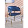 Silla Moniel Golden Terciopelo - Azul