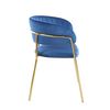 Silla Moniel Golden Terciopelo - Azul