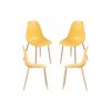 Pack 4 Sillas Mykle De Polipropileno 85*46*38 Cm - Amarillo