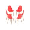 Pack 6 Sillas Mykle De Polipropileno 85*46*38 Cm - Rojo