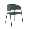 Silla Moniel Black Terciopelo - Verde