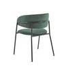 Silla Moniel Black Terciopelo - Verde