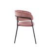 Silla Moniel Black Terciopelo - Rosa