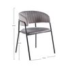 Silla Moniel Black Terciopelo - Gris Oscuro