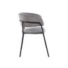 Silla Moniel Black Terciopelo - Gris Oscuro