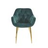 Silla Zandel Golden Terciopelo De Terciopelo 84*61*70.50 Cm - Verde