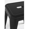 Taburete Torix Pequeño De Acero Reforzado 45*31*31 Cm - Negro Mate