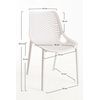 Silla Kusin De Polipropileno 83.50*50*46 Cm - Blanco