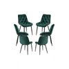 Pack 6 Sillas Miska Terciopelo De Terciopelo 85*50*40 Cm - Verde